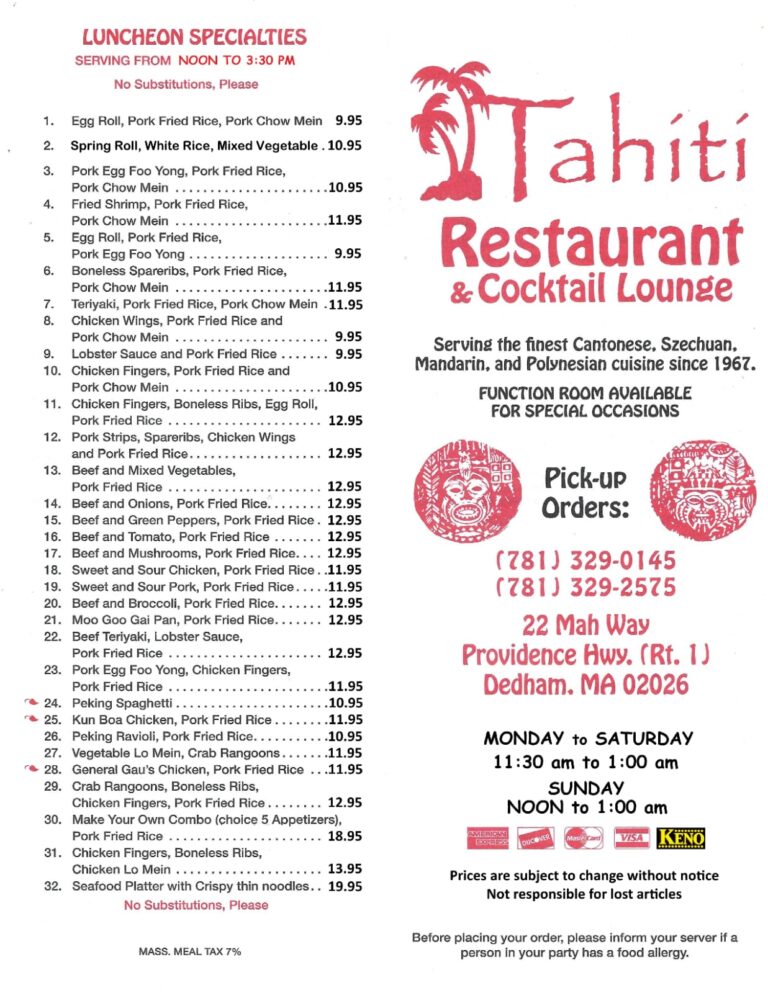 Tahiti Restaurant and Cocktail Lounge